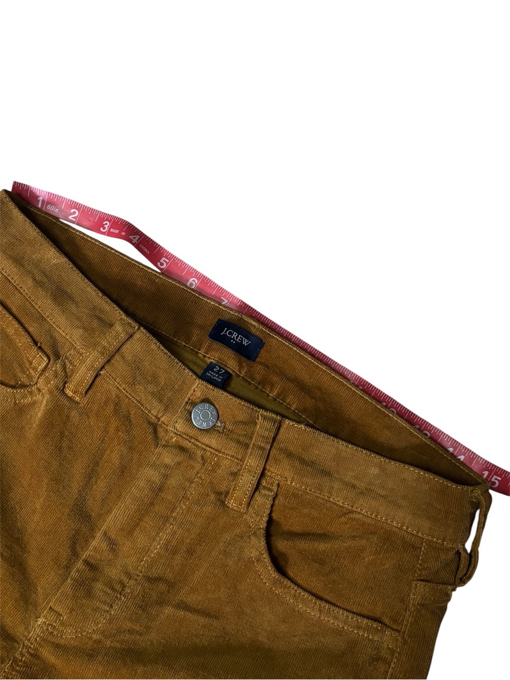 J.Crew 9” High-rise Skinny Golden Brandy Corduroy pants for Women Size 27 - Picture 7 of 9